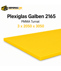 Plexiglas Galben 2165 PMMA turnat 3 x 2050 x 3050 mm